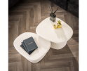 Salontafel Sienna set van 2 organisch marmer composiet - wit