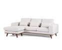 BY-OLAF Hoekbank Borneo met Chaise Longue – links of rechts - Beige Stof Melva 02 – 222x156 cm