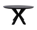 Ronde eettafel Zurich - ø130x76 - Zwart - Acaciahout/metaal