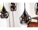 Hanglamp, 5-lichts, H340 smoke glas