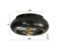 Plafondlamp Sky &Oslash;42 cm - Zwart nikkel