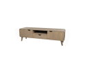 TV dressoir 150 met 2 deuren, 1 lade en 1 open vak, Acacia Weathered Wood - Glostrup Furniture Collection