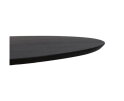 Ovaal tafelblad - 120x70x3,8 - Zwart - Acaciahout