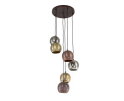 Hanglamp Maria getrapt metal 6 lampen - mix color