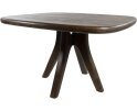 Eettafel Addo vierkant met ronde hoeken Mangohout 120x120x76 cm - Japandi - Espresso Brown