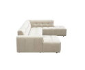 MySofa Ruby U-bank Beige Lounge L + 2,5 + Ottomane R