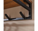 Kapstok custom 6 haken hoedenplank - Massief acacia naturel