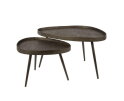 Salontafel Contour driehoekig set/2 - Brons liquid metal