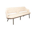 Eetkamerbank Firenze - Mosaic beige 05 - anodic bruin - 180 cm