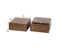 Nachtkastje 1L set/2 hangend Frame - Massief acacia drift brown