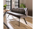 Eetkamerbank Raster Velvet - Antraciet - 180x58x81 cm