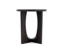Bijzettafel Flow rond eiken &Oslash;45 CM - Espresso bruin - Japandi