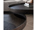 Salontafel Vera Set van 2 Metallic rond - Zwart