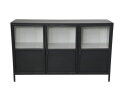 Dressoir Bronx - 140x40x85 - Zwart/grijs - Metaal