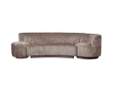 COMBI-POPULAR: BANKJE + FAUTEUIL + POEF TAUPE - BePureHome