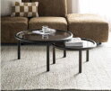 Salontafel set Circo 80x80cm - bruin | Eleonora