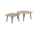 Salontafel set/2 rock organisch - Massief acacia naturel