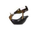 Fleshouder eend - 33x15x26 - Zwart - Teak/bamboe