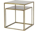 Set V 2 - Metallic Bijzettafels Vierkant Metaal Brass - BePureHome