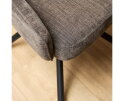 Eetkamerstoel Hanna | Charcoal Brown | Met armleuning