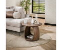 Bijzettafel flow D60 solid - Massief acacia glaze brown