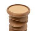 Pillar candle holder Kasane - bruin | BY-BOO