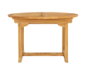 Tuintafel uitschuifbaar Rond Teak 120/180 cm