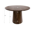 Eettafel Central rond &Oslash;130 - Massief acacia bruin