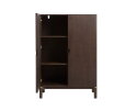 Opbergkast Arun eiken 90x46x130 cm - Espresso bruin
