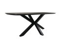 Ovale tafel Santorini - 180x100x76 - Zwart- Mangohout/metaal