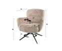 Fauteuil Forza draaibaar - Hoven zand-bruin