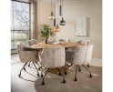Eettafel Wave Centro D150 - Massief mango zand