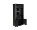 Boekenkast Brussel Black | 5 vakken - 2 deuren