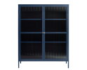 Vitrinekast Bronco metaal 140 cm - Blauw