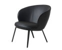 GAIN LOUNGE BLACK FAUX LEATHER