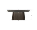 Eettafel Novero ovaal eiken 200x110 cm - Espresso