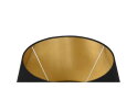 Ronde conische lampenkap - ø35-ø52x32 - Zwart/goud - Velours