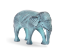 Blue Patina Elephant Statue