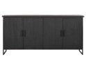 Dresser Beam No.1, 4 doors BLACK,90x190x47 cm, recycled teakwood