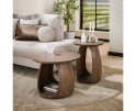 Bijzettafel flow D60 solid - Massief acacia glaze brown