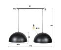 Hanglamp Dome 2 lampen &Oslash;60 cm - Charcoal