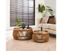Salontafel Tweak curve set van 2 - mangohout