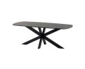 Eettafel Akagi 210 cm Deens ovaal Acacia - Zwart | Nijwie