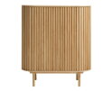 Opbergkast Carno eikenhout 125x110x45 - Naturel - schuifdeuren