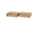 Nachtkastje 1L set/2 layer XS - Massief acacia naturel