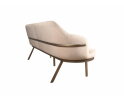 Eetkamerbank New York - Lana taupe 12 - anodic bruin - 180 cm