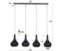 Hanglamp Punch 4 Lampen | Ray-Zwart