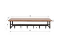 Kapstok Edge Curve 6H - Massief acacia bruin