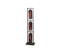 Vloerlamp 3L tower smoke glas -  geperforeerd staal - Artic zwart