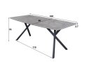 Eettafel betonlook 3D ovaal 160 cm - Grijs